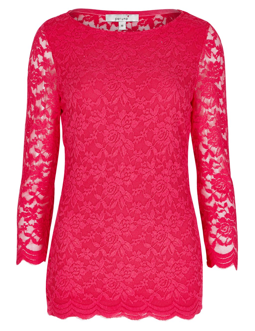3/4 Sleeve Floral Lace Top 1 of 4