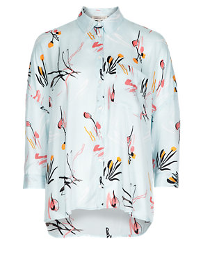 3/4 Sleeve Floral Shirt Image 2 of 4
