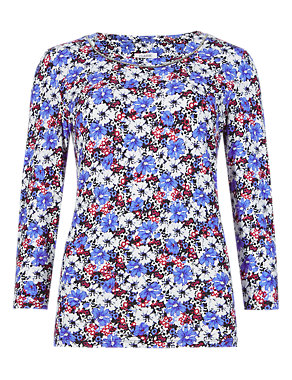 3/4 Sleeve Floral Top Image 2 of 3