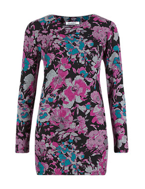 3/4 Sleeve Floral Tunic Image 2 of 4