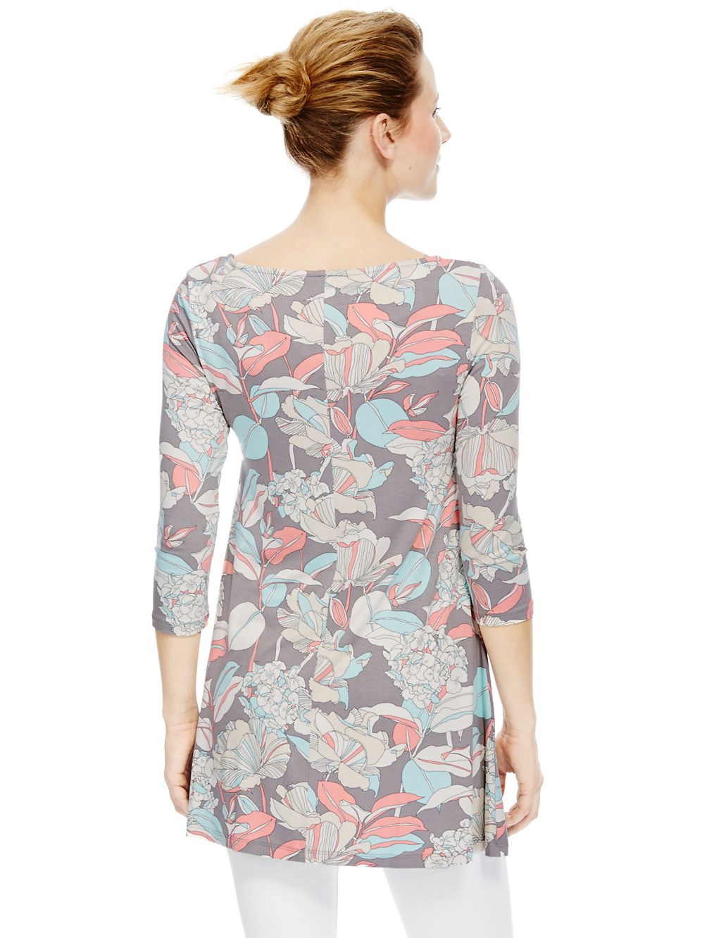 3/4 Sleeve Floral Tunic 4 of 4