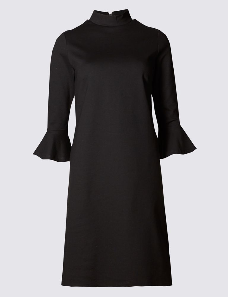 3/4 Sleeve Frilled Cuff Bodycon Dress 2 of 3