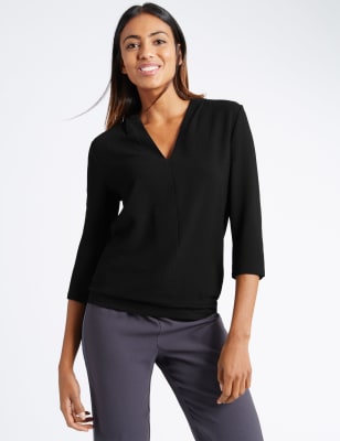 m&s three quarter sleeve tops
