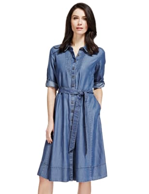 tommy hilfiger faux pocket dress