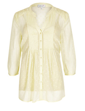 3/4 Sleeve Spotted Swing Blouse with Camisole Image 2 of 4