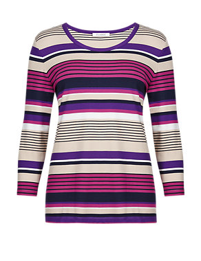 3/4 Sleeve Striped Top Image 2 of 4