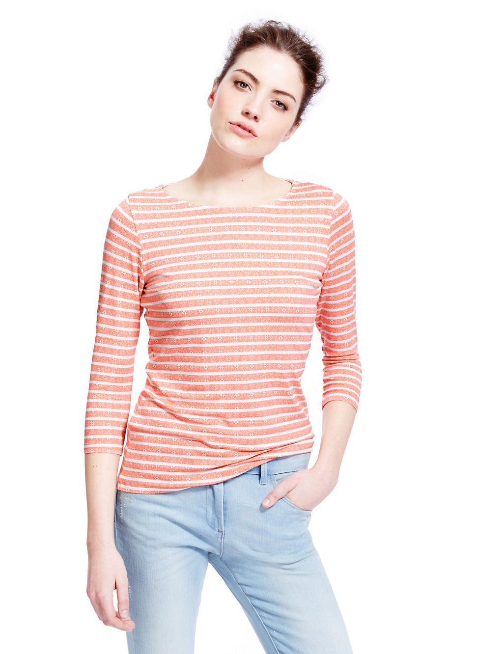 3/4 Sleeve Striped Top 2 of 4