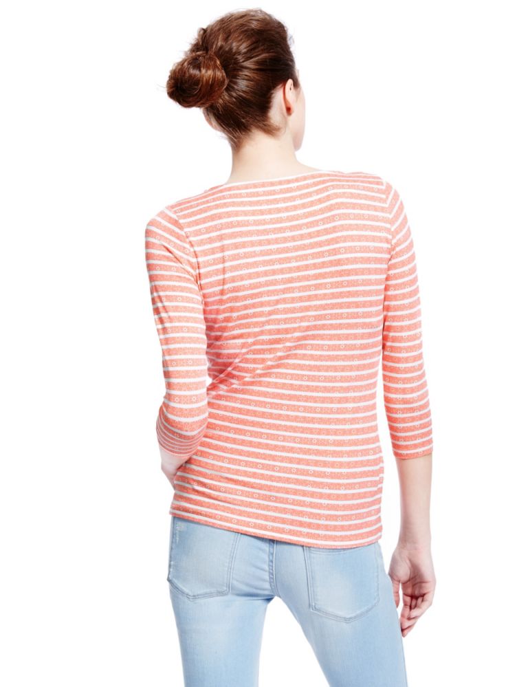 3/4 Sleeve Striped Top 4 of 4