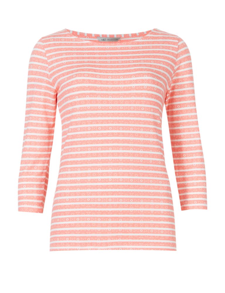 3/4 Sleeve Striped Top 3 of 4