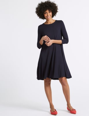 3 4 Sleeve Swing Dress M S Collection M S