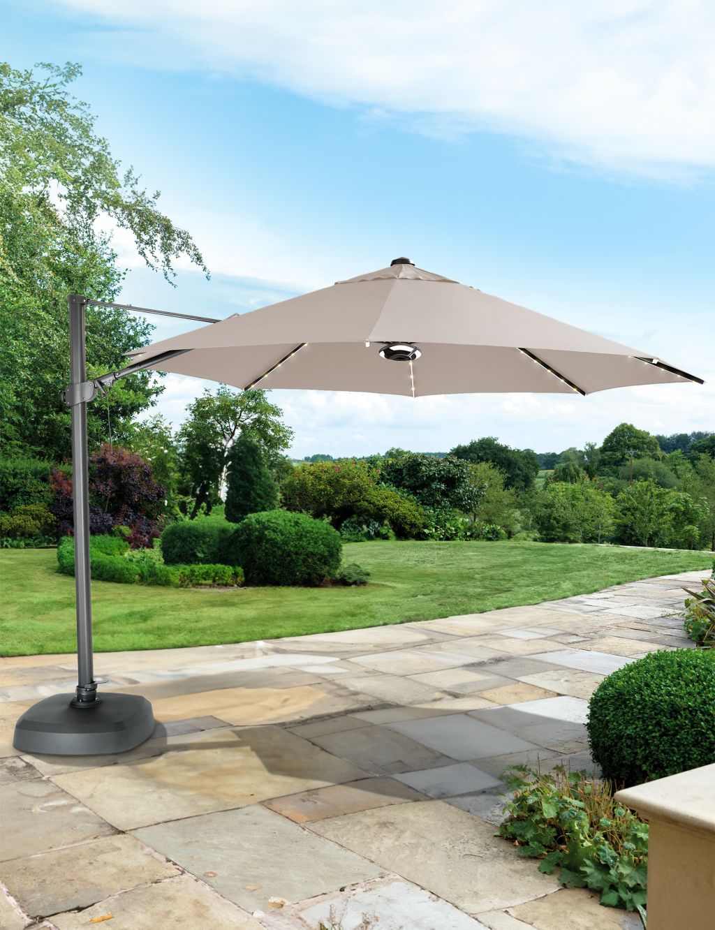 3.5m Free Arm Parasol with LED Light 3 of 3