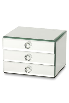 3 Drawer Mirrored Jewellery Box M&S