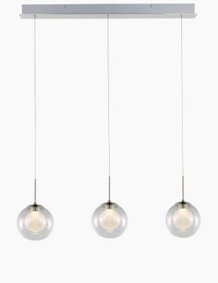 3 Dual Glass Orbs Bar Light M S