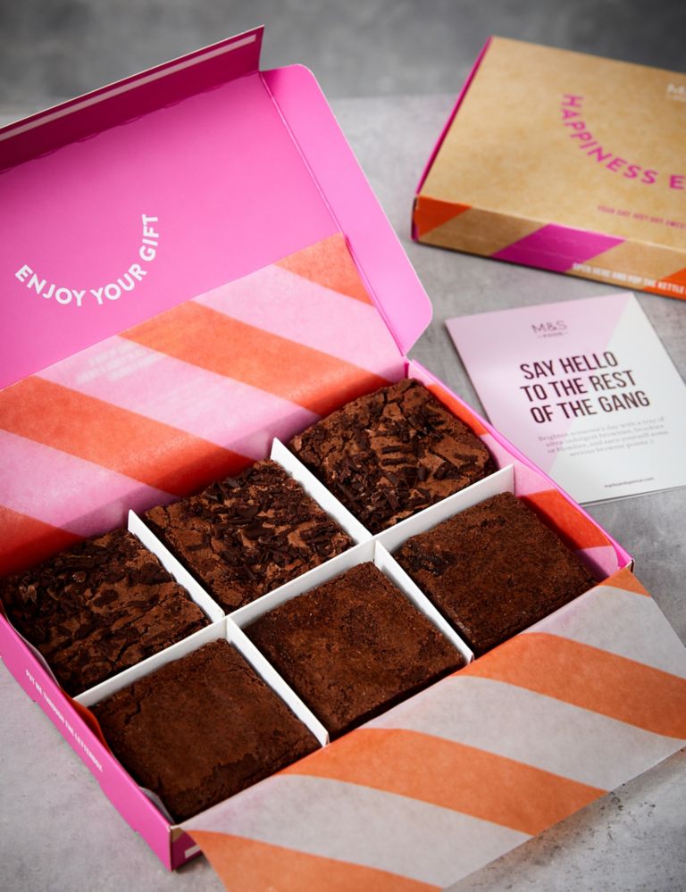 3 Indulgent Chocolate Brownies & 3 Brookies Letterbox Gift 1 of 3