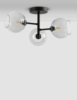 Flush Mount Globe Ceiling Light Shelly Lighting