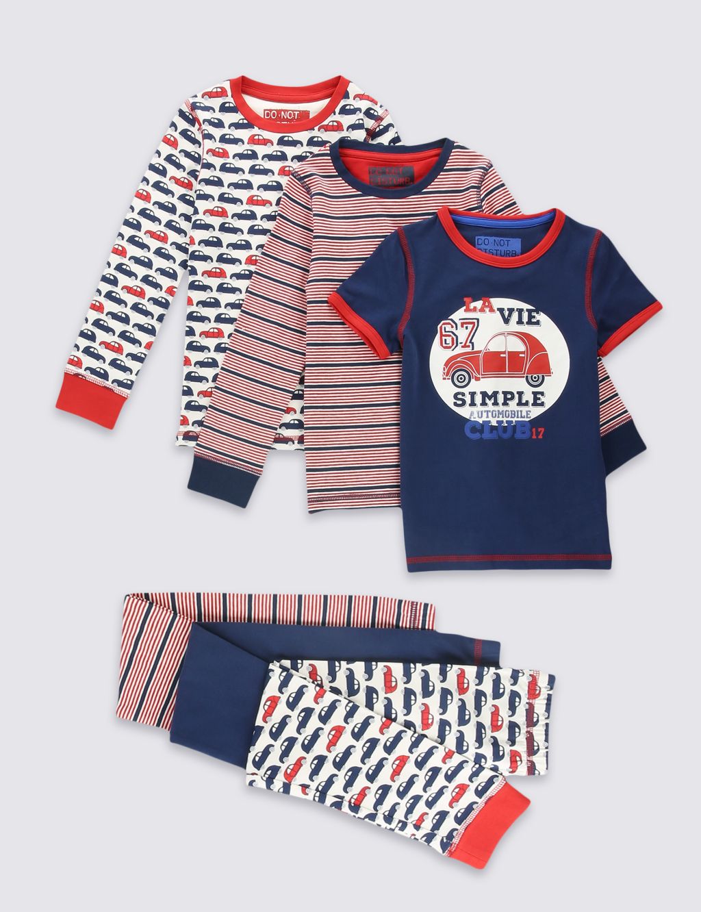 3 Pack Assorted Pyjamas (9 Months - 8 Years) 1 of 8