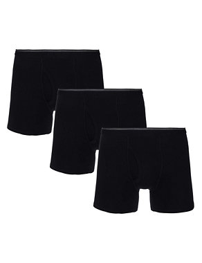 3 Pack Cool & Fresh™ Pure Cotton Assorted Trunks with StayNEW™ Image 2 of 4