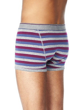3 Pack Cool & Fresh™ Stretch Cotton Collegiate Striped Hipsters with StayNEW™ Image 2 of 3