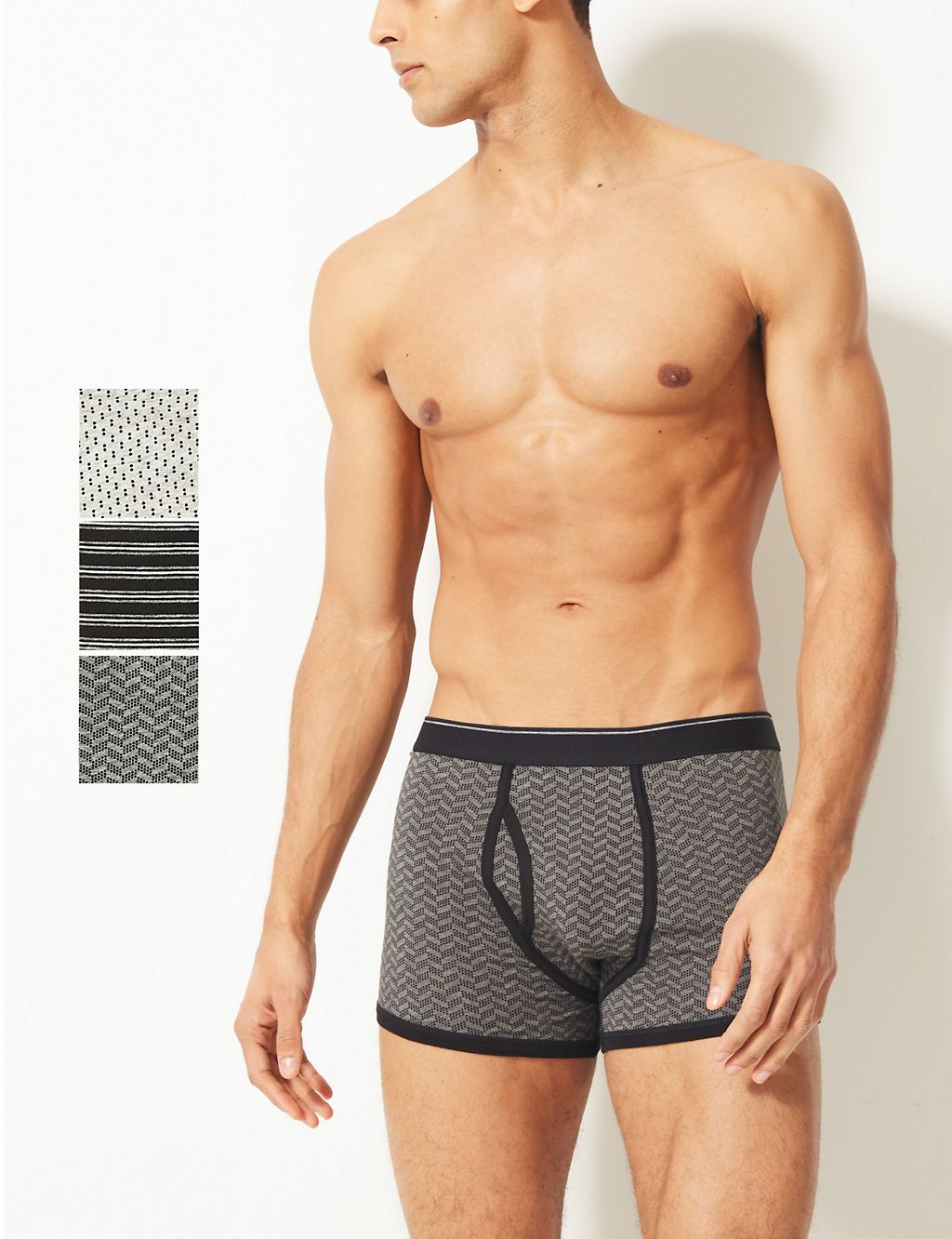3 Pack Cool & Fresh™ Stretch Cotton Trunks 3 of 3