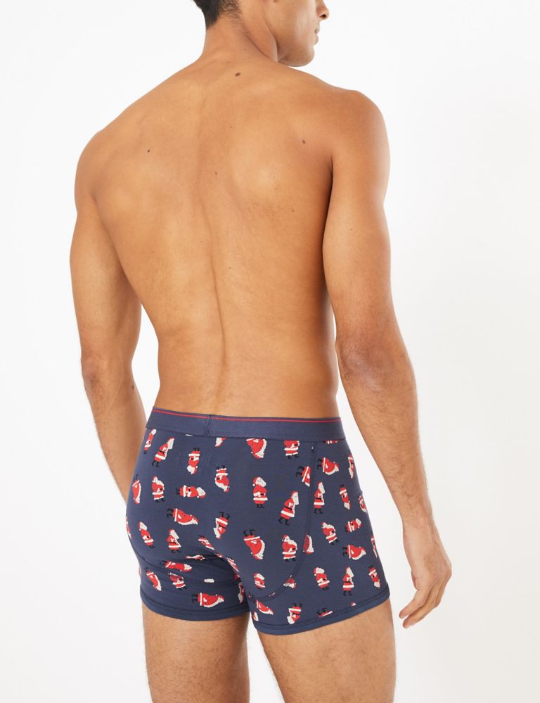 3 Pack Cotton Blend Christmas Trunks 3 of 3