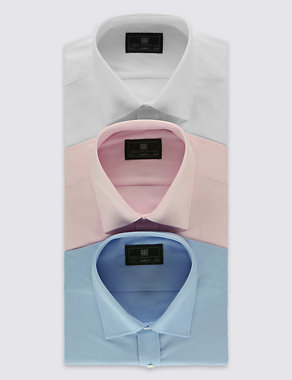 3 Pack Cotton Blend Regular Fit Shirts Image 2 of 6