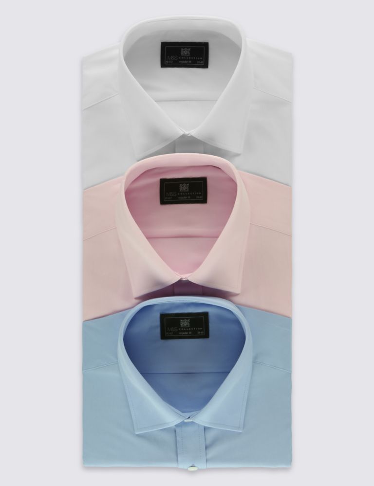 3 Pack Cotton Blend Regular Fit Shirts 2 of 6