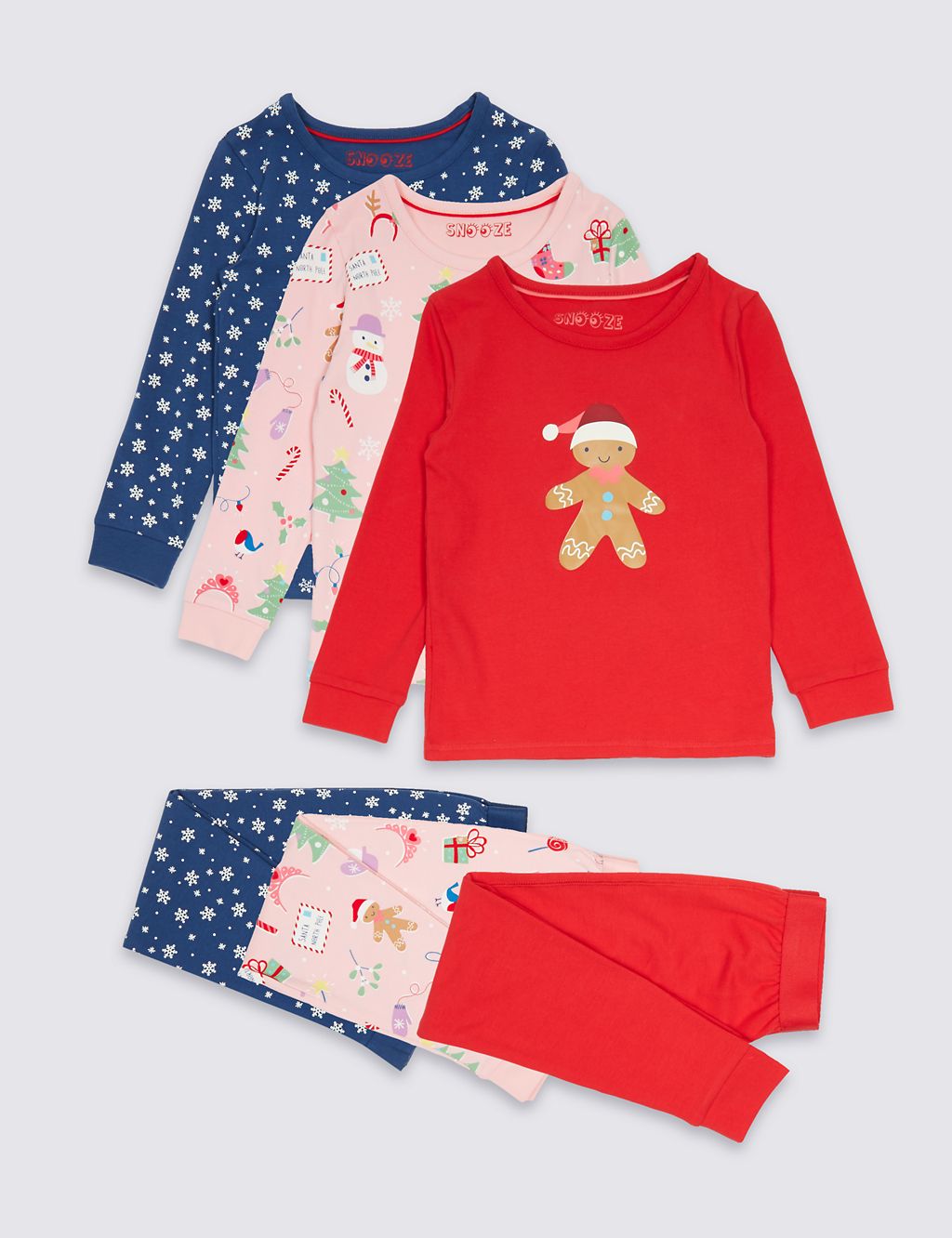 3 Pack Cotton Pyjamas with Stretch (9 Months - 8 Years) 1 of 7