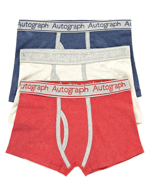 3 Pack Cotton Rich Assorted Trunks (6-16 Years) Image 1 of 1