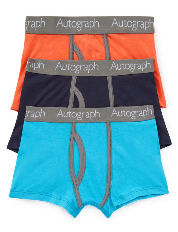 3 Pack Cotton Rich Assorted Trunks (Older Boys) Image 1 of 1