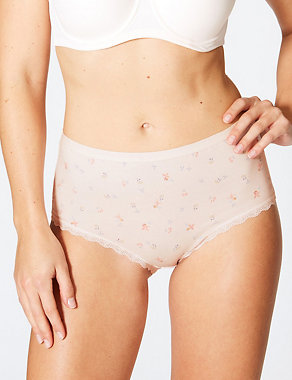 3 Pack Cotton Rich Midi Knickers Image 2 of 4
