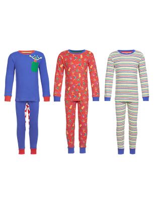 3 Pack Cotton Rich Monster Pyjamas (1-7 Years) Image 2 of 5