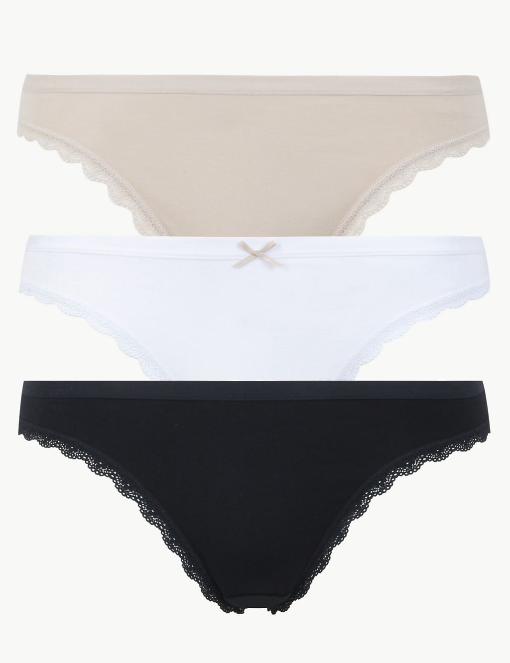 3 Pack Cotton Rich Thongs 3 of 4