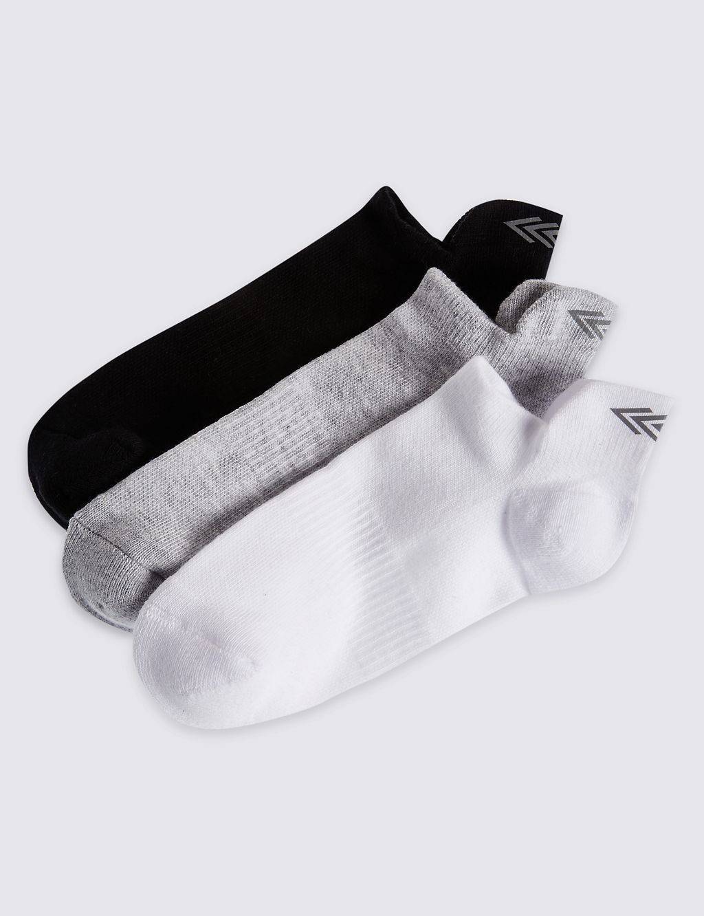 3 Pack Cotton Rich Trainer Liner Socks (3-16 Years) 1 of 1