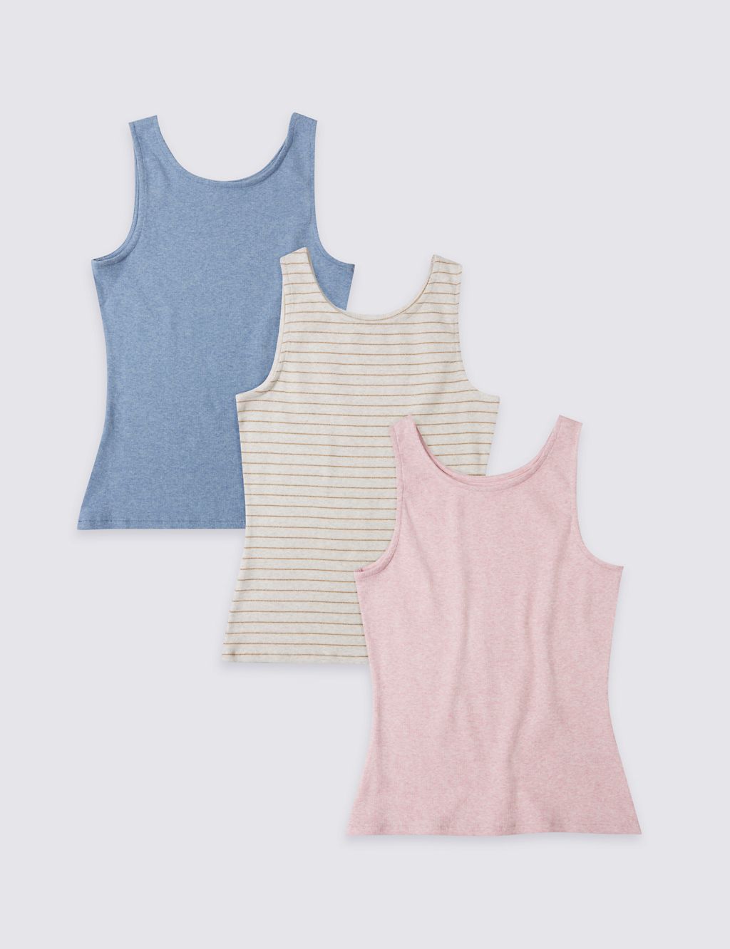 3 Pack Cotton Rich Vest Tops (3-14 Years) 3 of 8