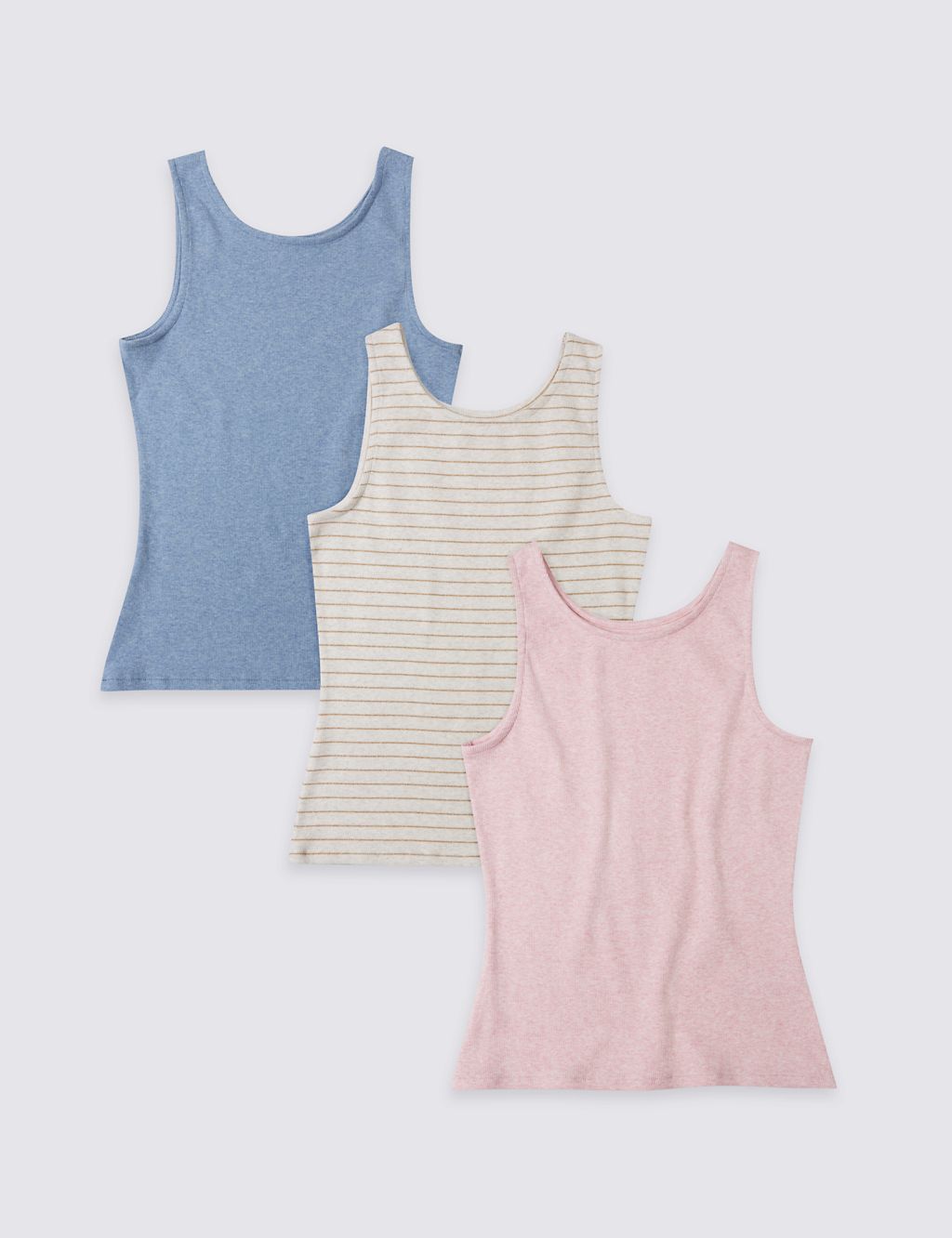 3 Pack Cotton Rich Vest Tops (3-14 Years) 1 of 8