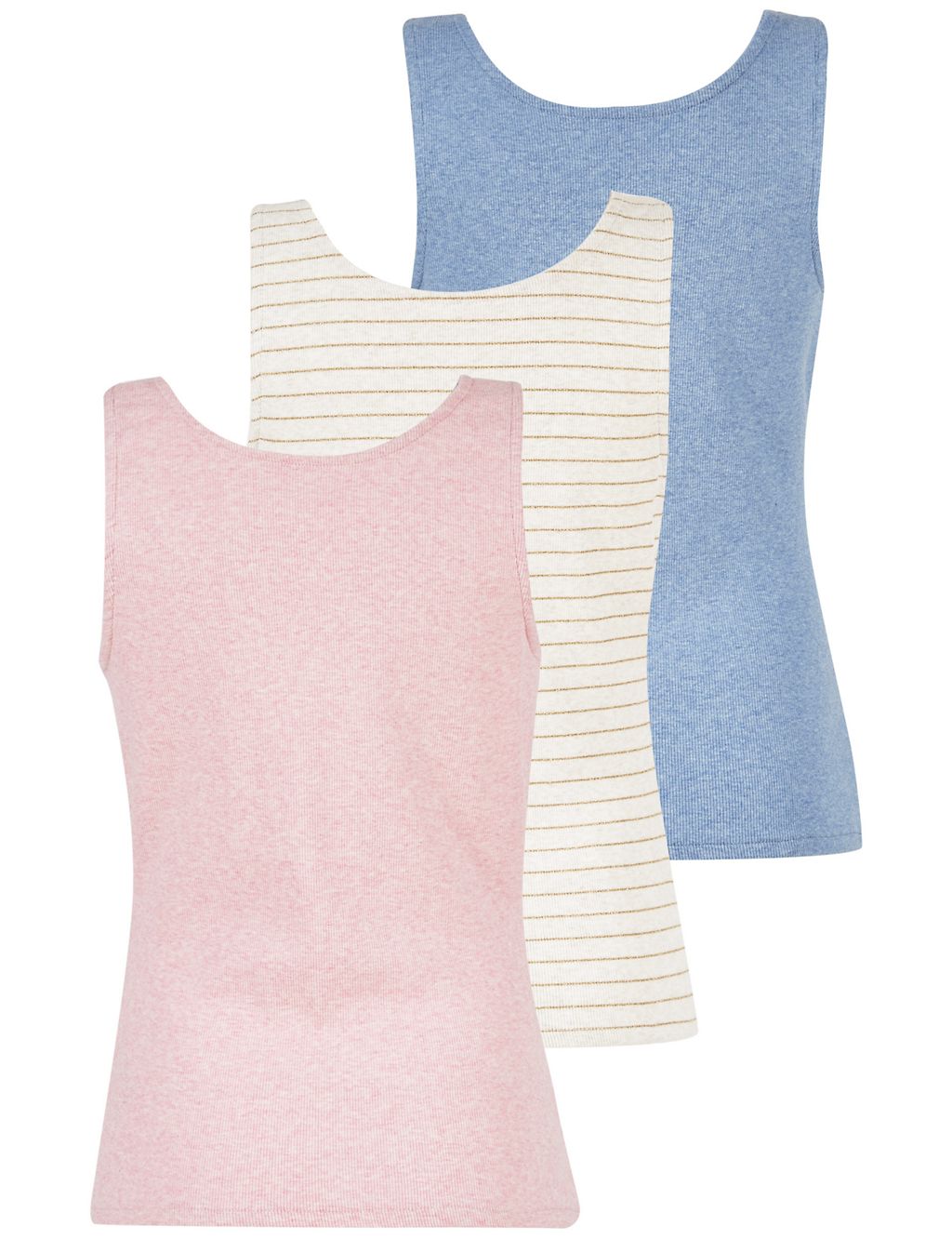 3 Pack Cotton Rich Vest Tops (3-14 Years) 6 of 8