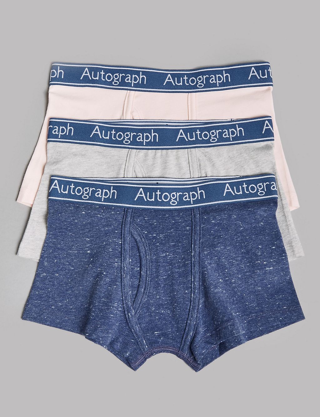 3 Pack Cotton Trunks with Stretch (6-16 Years) 1 of 2