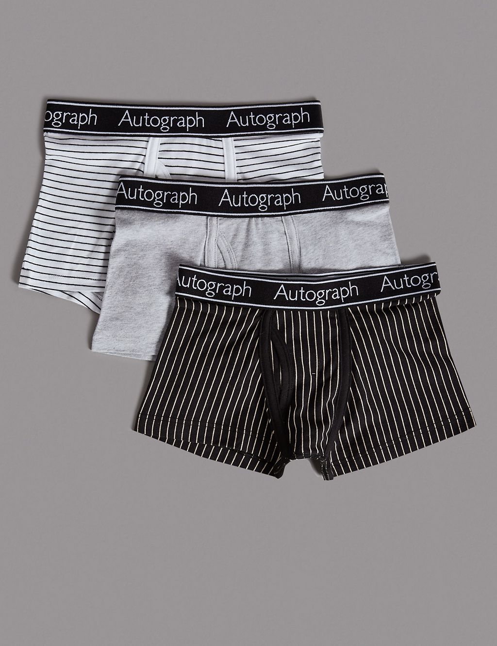 3 Pack Cotton Trunks with Stretch (6-16 Years) 2 of 2