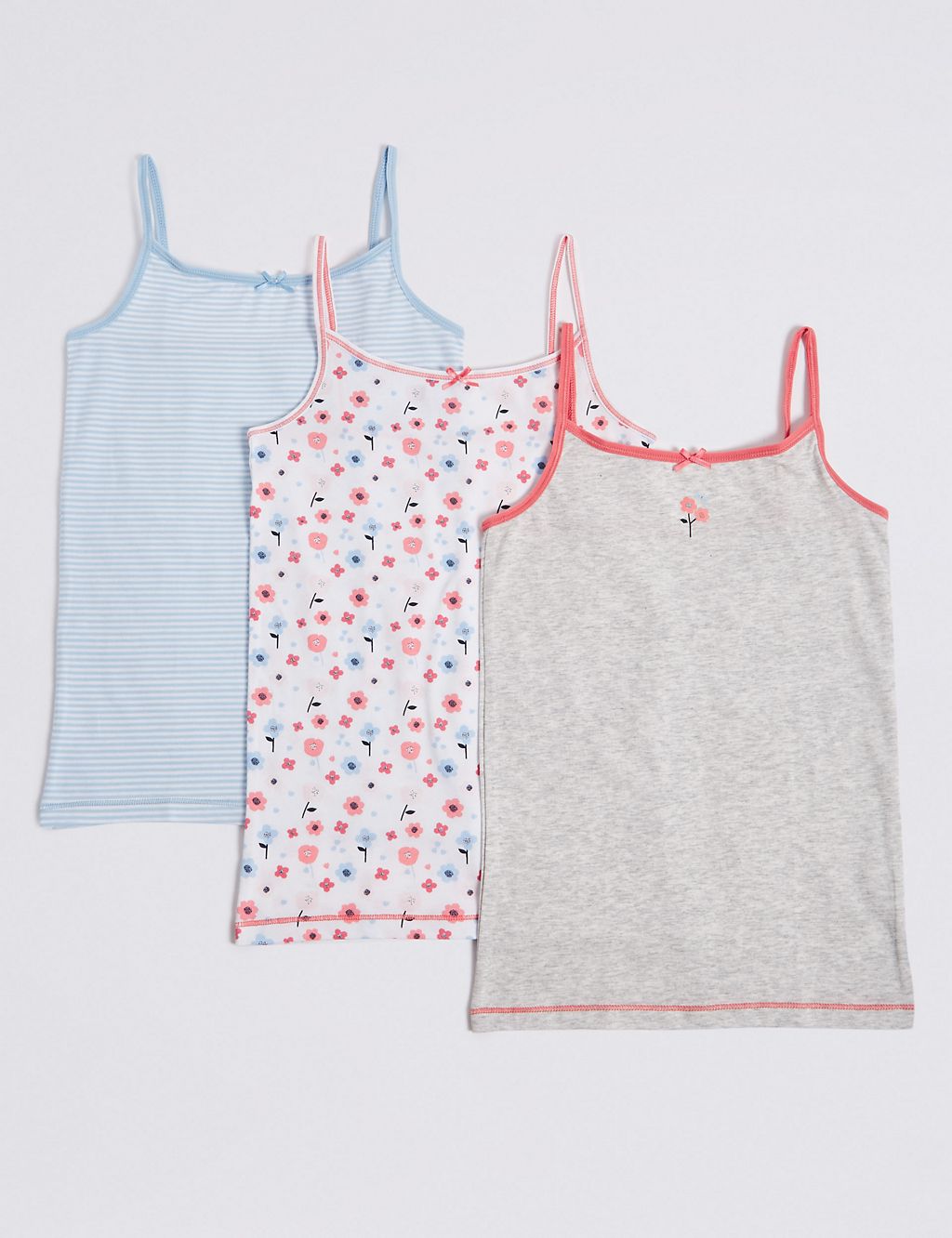3 Pack Cotton Vest with Stretch (18 Months - 12 Years) 1 of 1