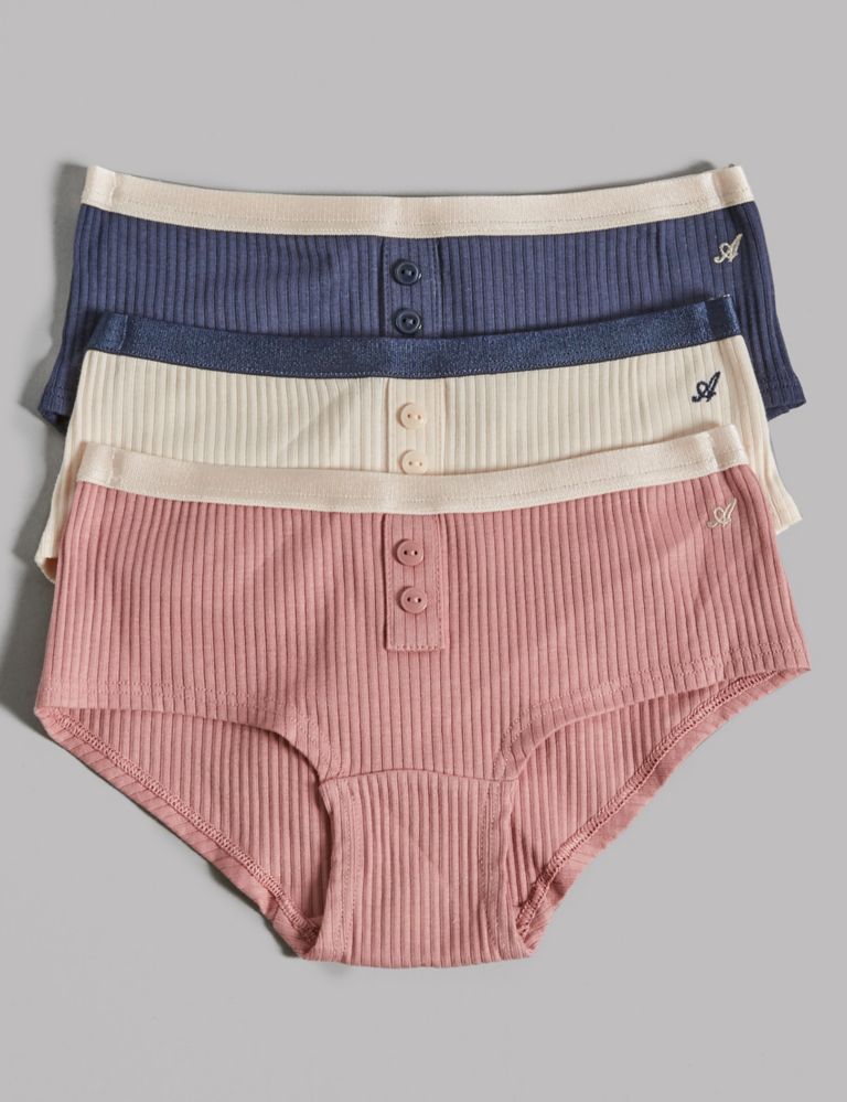 3 Pack Cotton with Lycra Shorts (6-16 Years) 1 of 2