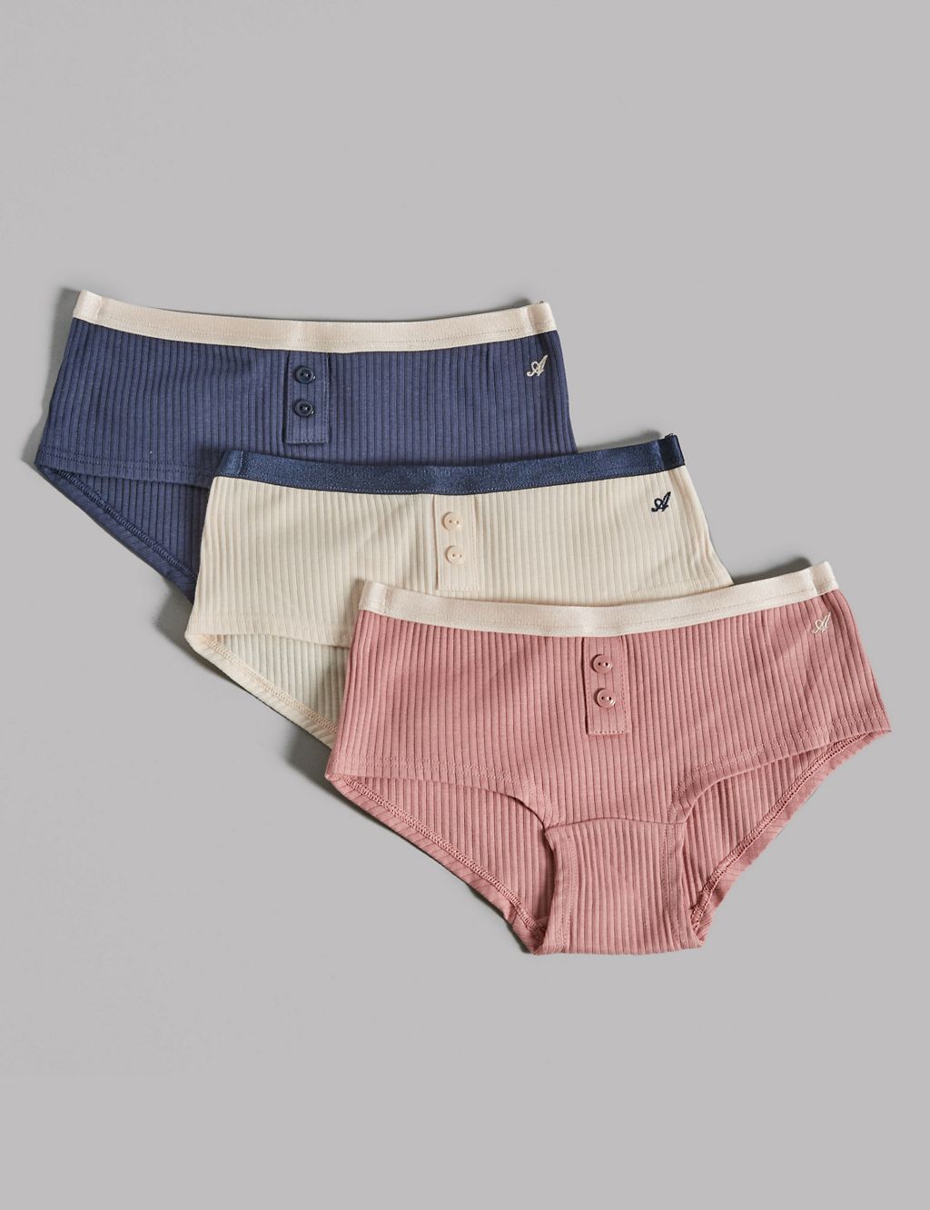 3 Pack Cotton with Lycra Shorts (6-16 Years) 2 of 2