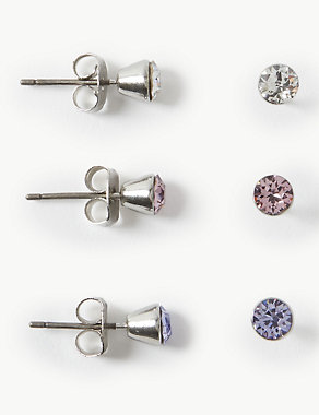 3 Pack Earrings with Swarovski® Crystals Image 2 of 4