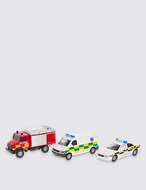 3 Pack Emergency Vehicles Image 2 of 3