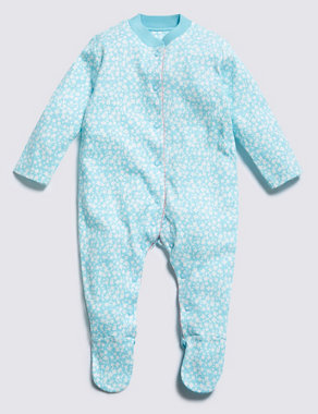 3 Pack Floral Duck Sleepsuits Image 2 of 7