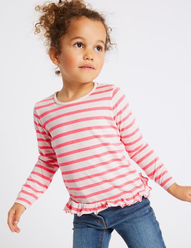 3 Pack Frill Hem Tops (3 Months - 7 Years) 3 of 8