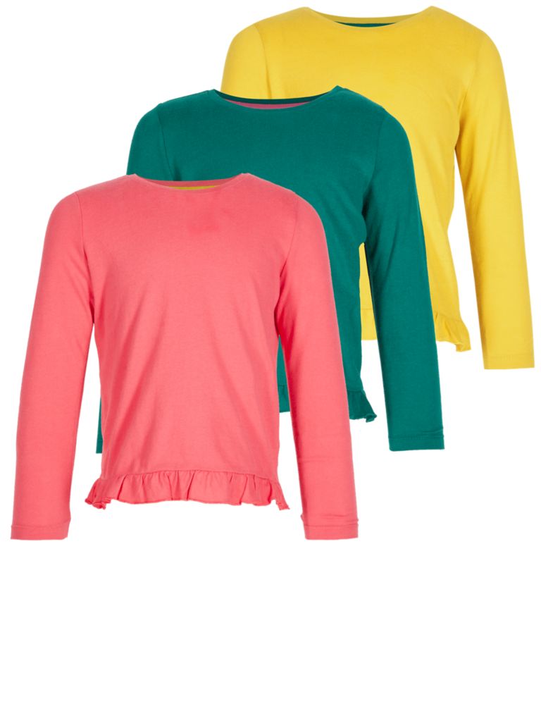 3 Pack Frill Hem Tops (3 Months - 7 Years) 7 of 7