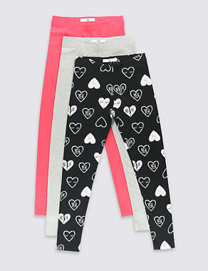 3 Pack Leggings with StayNEW™ (3-14 Years) Image 2 of 7