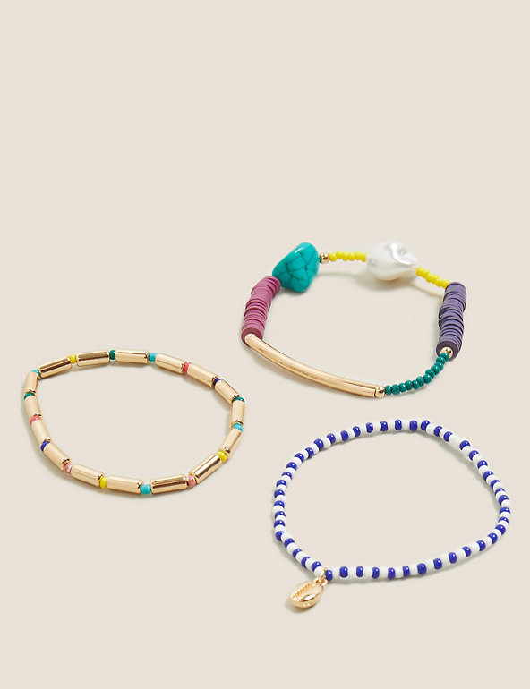 3 Pack Mixed Beaded Bracelets Image 1 of 1