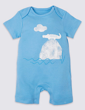 3 Pack Organic Cotton Animal Rompers Image 2 of 6
