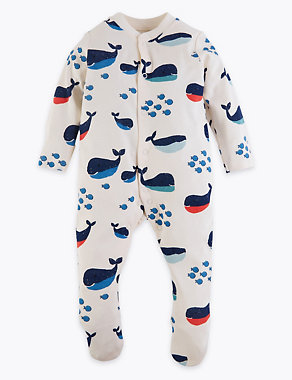 3 Pack Organic Cotton Nautical Sleepsuits (6½lbs-3 Yrs) Image 2 of 7